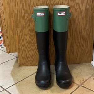Hunter Boots Black/Green